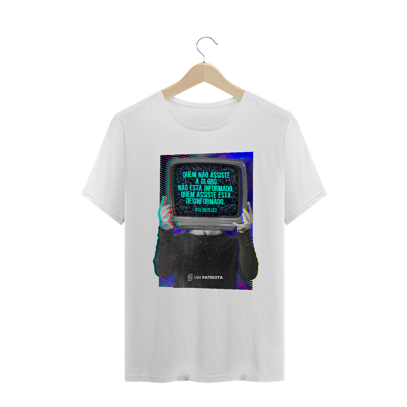 Nome do produto  Camisa Masculina Globo Lixo -  Um Patriota