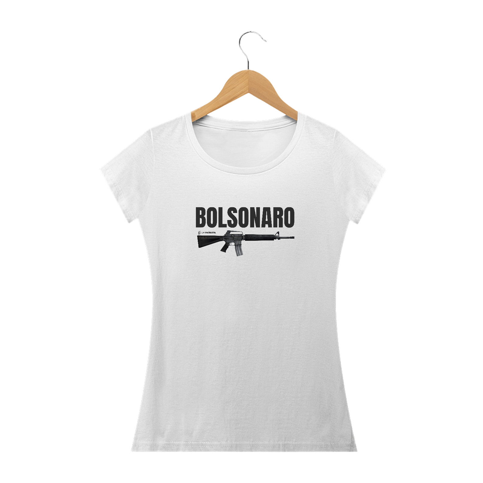 Nome do produto  Camisa Feminina - Bolsonaro Armamento - Um Patriota