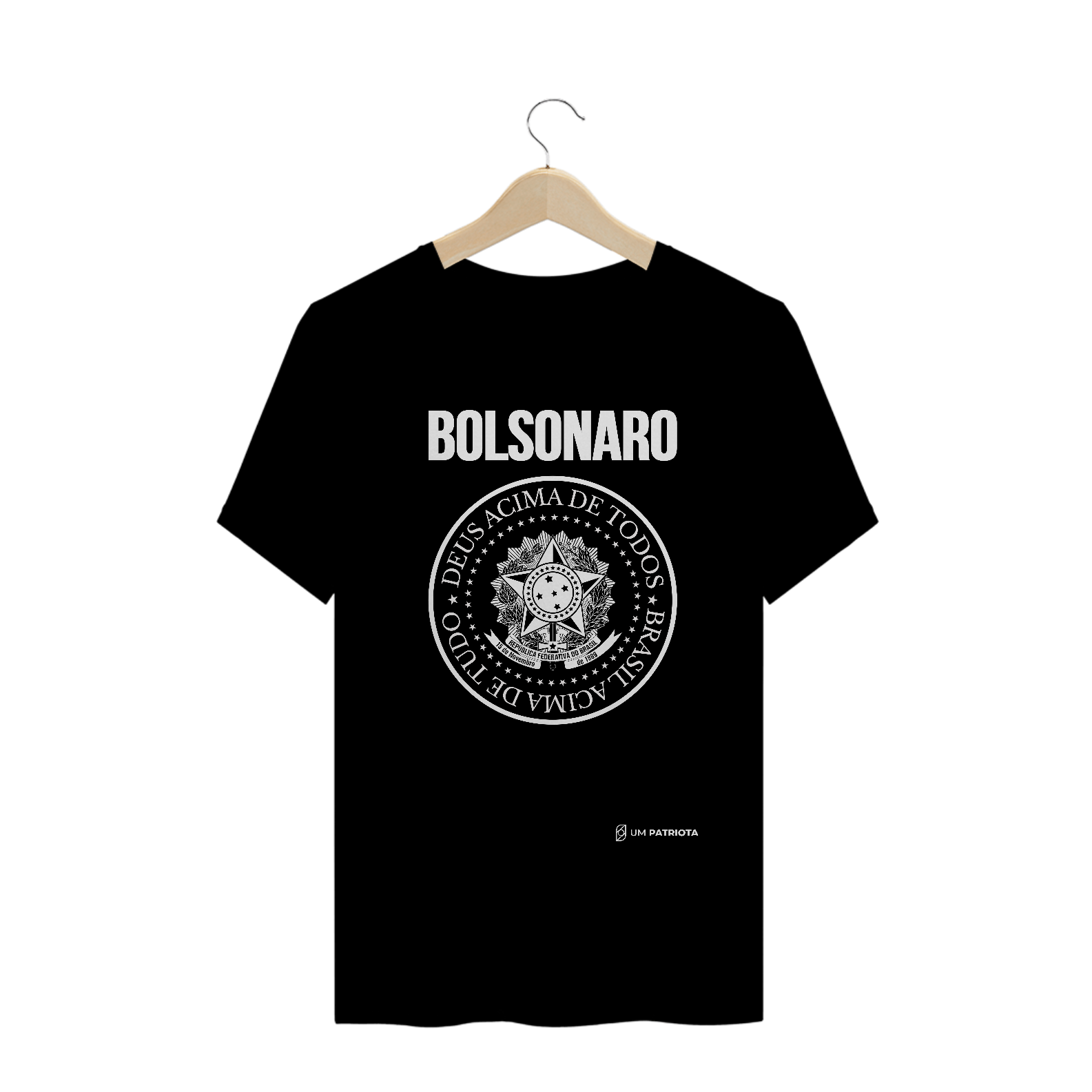 Nome do produto  Camisa Masculina Brasil Acima de Tudo - Bolsonaro -- Um Patriota