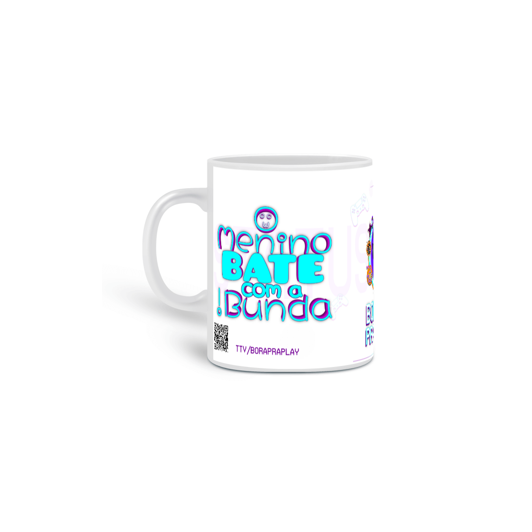 Caneca Porcelanato BoraPraPlay - BRANCA
