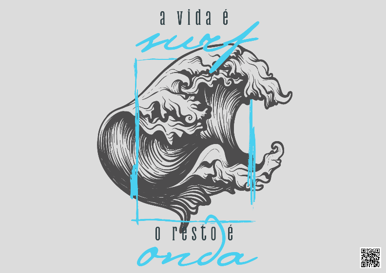 Nome do produto: Poster paisagem A vida é surf