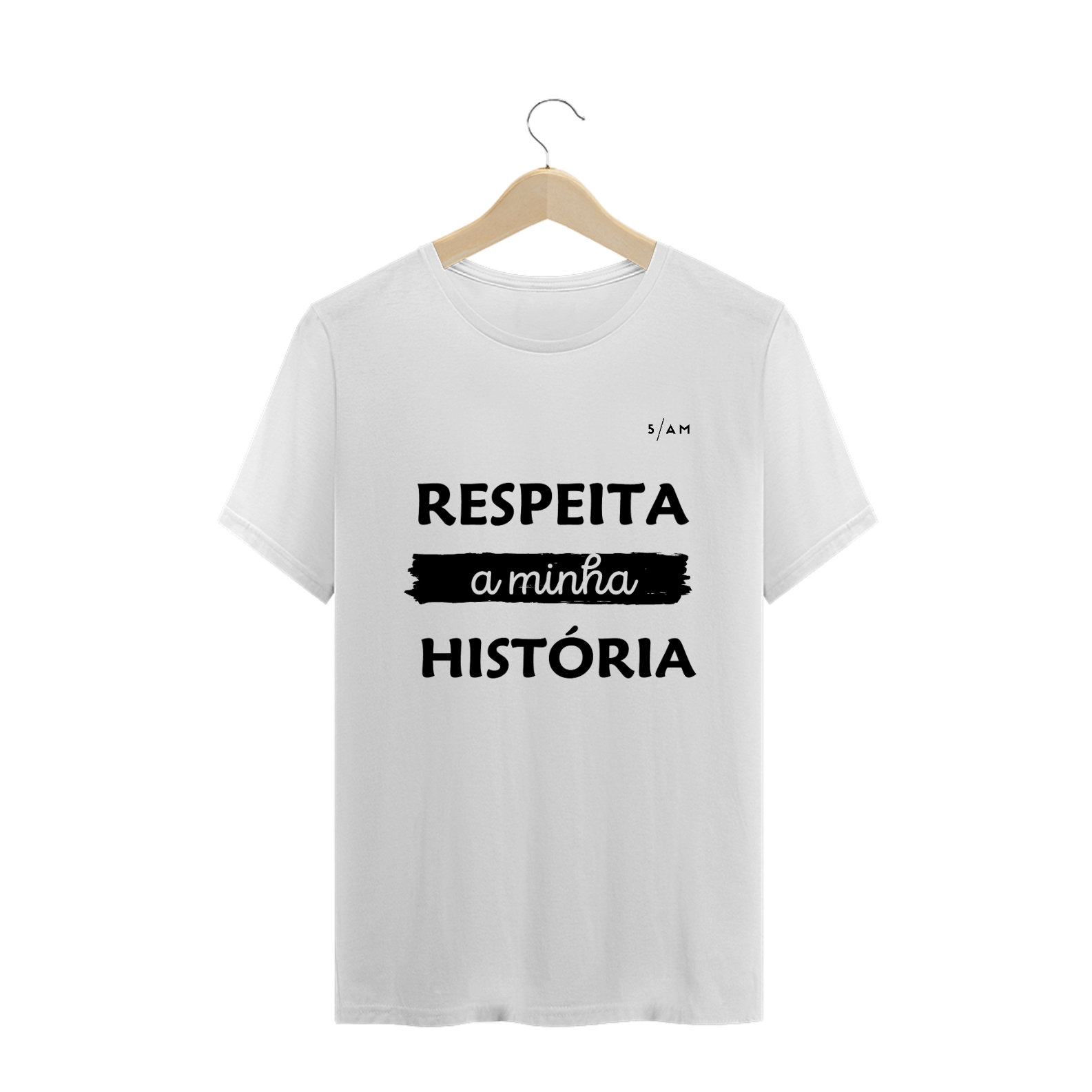 Nome do produto: Camiseta Branca RESPEITA MINHA HISTÓRIA