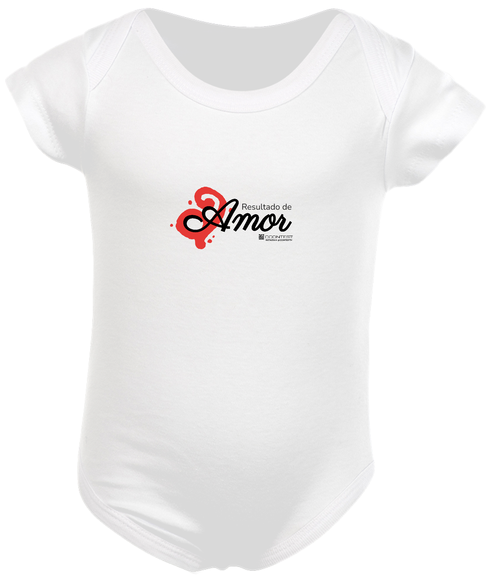 Nome do produto: 0305232320 CCONTEST TM | MACAQUINHO BORE / BODY BEBÊ [ Resultado de Amor ]