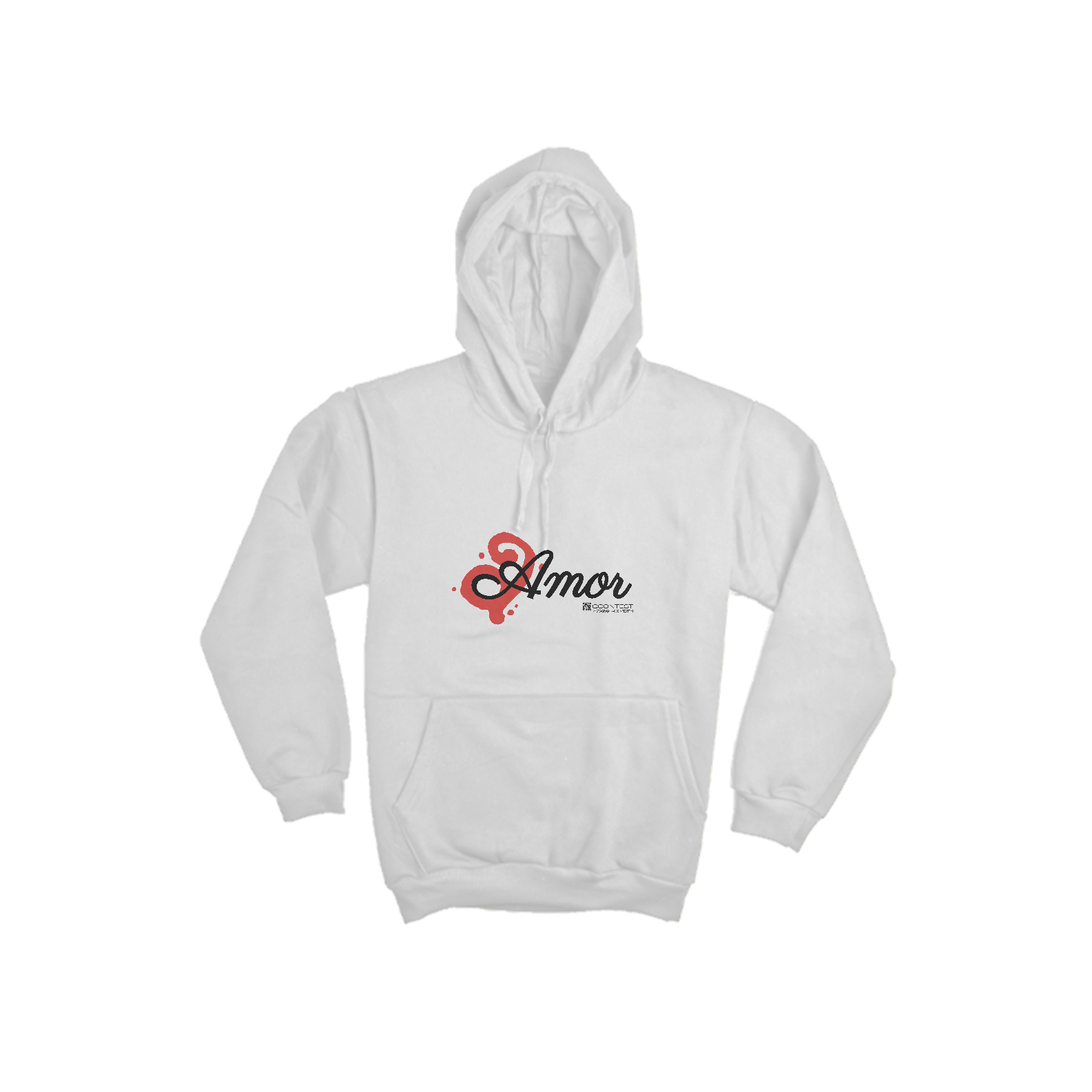 Nome do produto: 0405231359 CCONTEST TM | BLUSA FRIO MOLETOM FECHADO COM CAPUZ UNISSEX [ AMOR ]