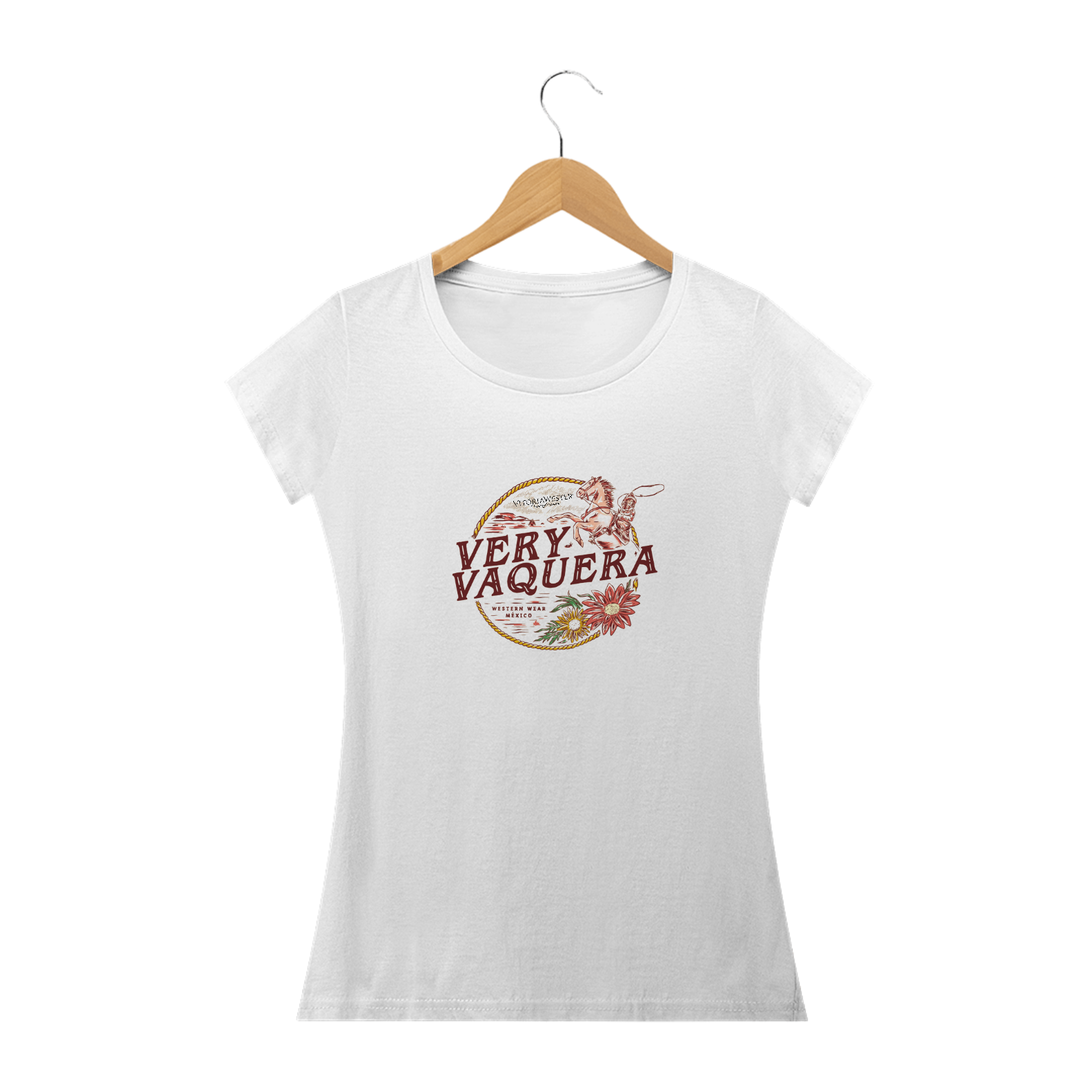 Nome do produto: 0406231606 VITÓRIA WESTER  | CAMISETA TSHIRT COUNTRY RODEIO FEMININA BABY LONG [ CLASSIC ]