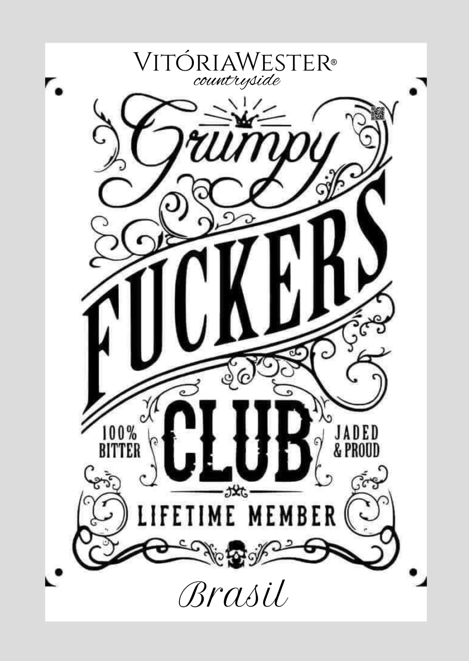 Nome do produto: IT-1809221712-08 | VITÓRIA WESTER® | POSTER COUNTRY Retrato