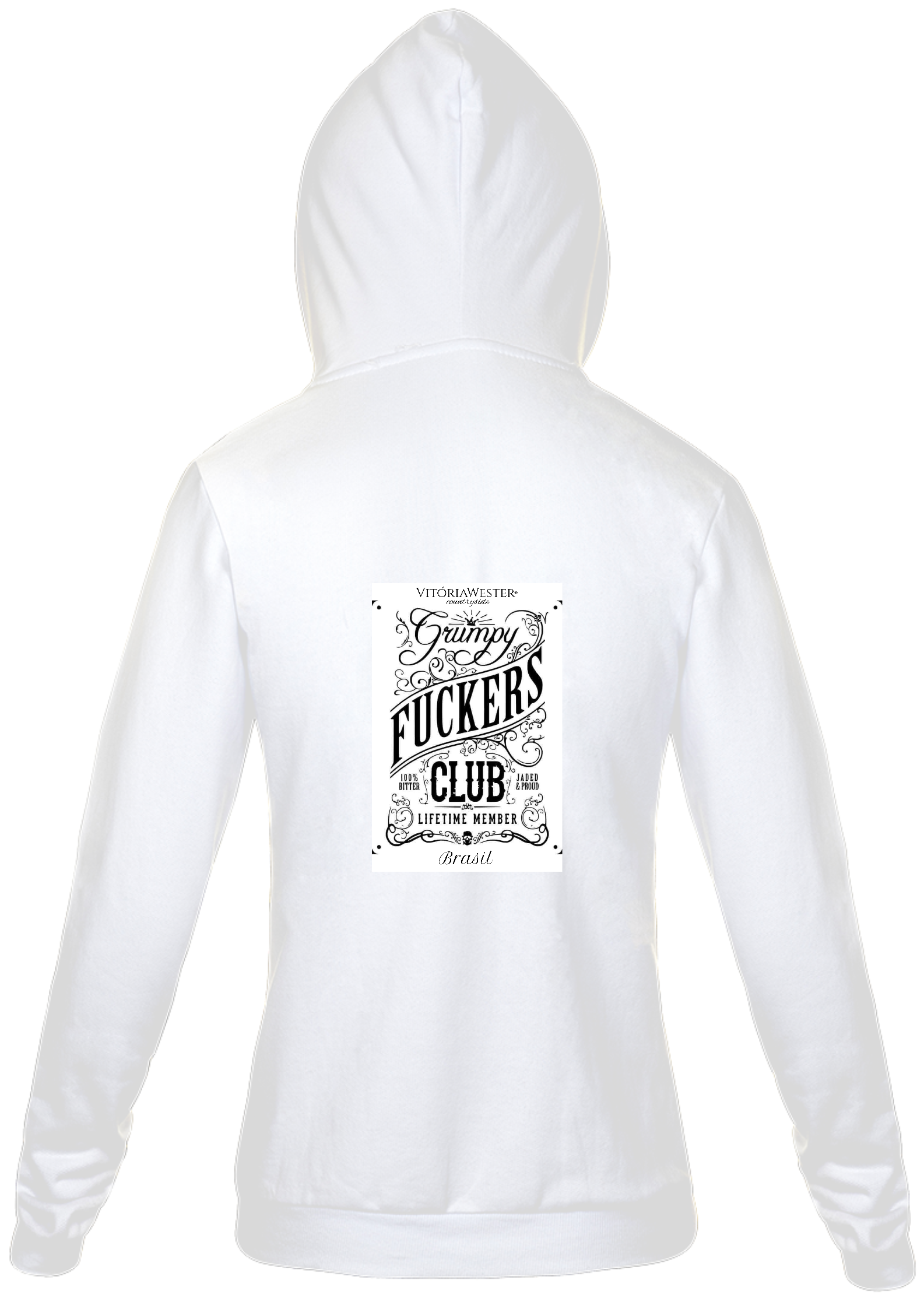 Nome do produto: IT-1809221712-23 | VITÓRIA WESTER® | MOLETON COUNTRY BLUSA FRIO C/ Zíper Capuz UNISSEX