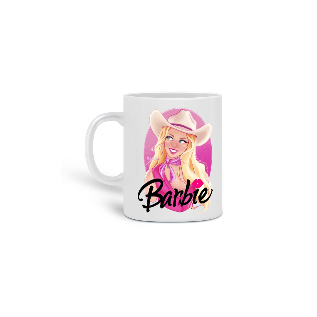 Nome do produto: 3107232230 CCONTEST ® | CANECA PORCELANA BARBIE COWGIRL COUNTRY