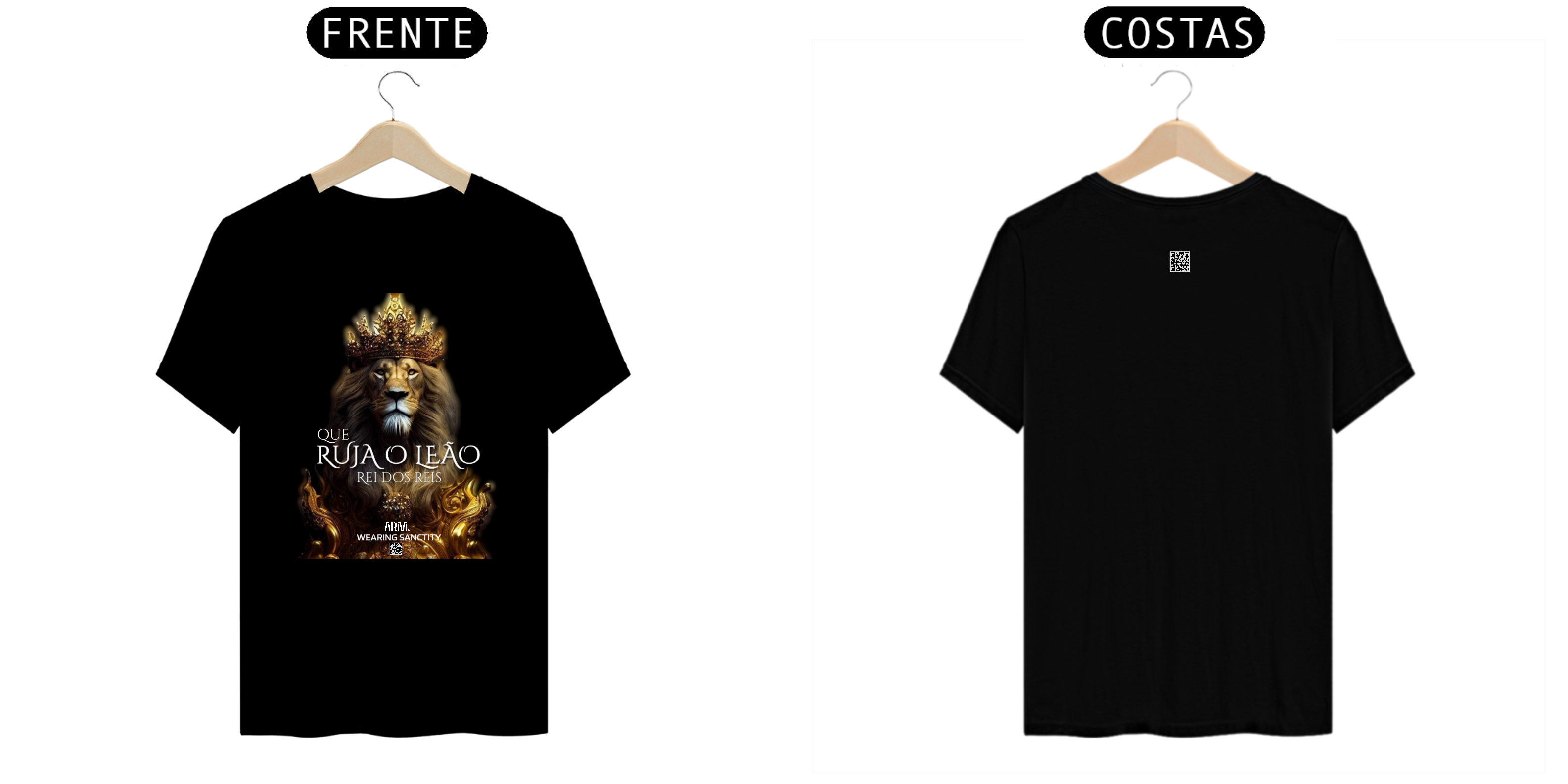 Nome do produto: 2006231220 ARM ® | CAMISETA TSHIRT UNISSEX GOSPEL CRISTÃ EVANGÉLICA [ CLASSIC ] Que Ruja o Leão