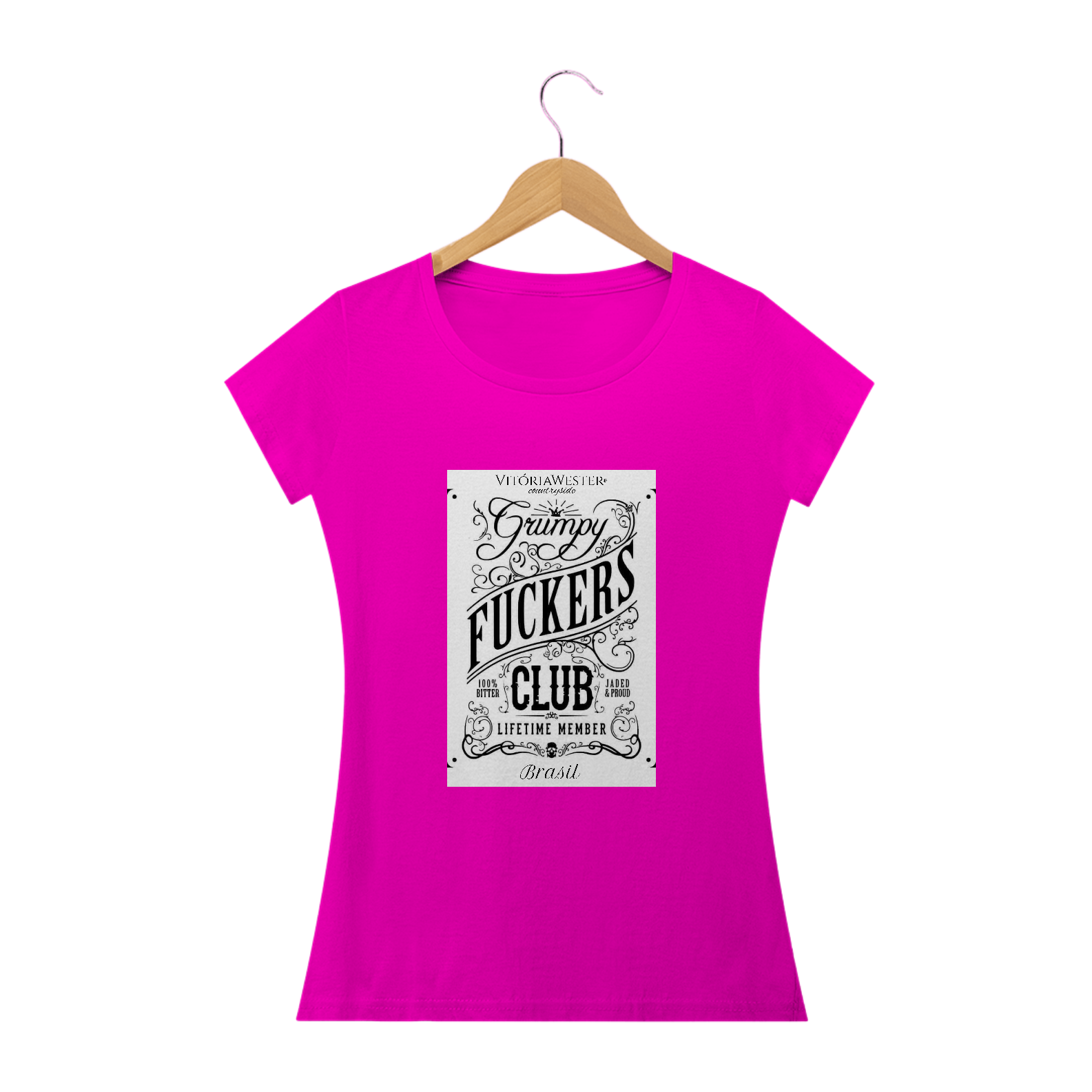 Nome do produto: IT-1809221712-15 | VITÓRIA WESTER® | CAMISETA COUNTRY T-SHIRT BabyLong Quality FEMININA