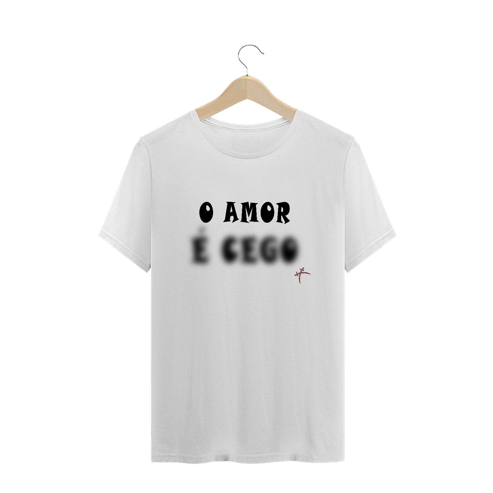 Nome do produto: CAMISETA O AMOR É CEGO