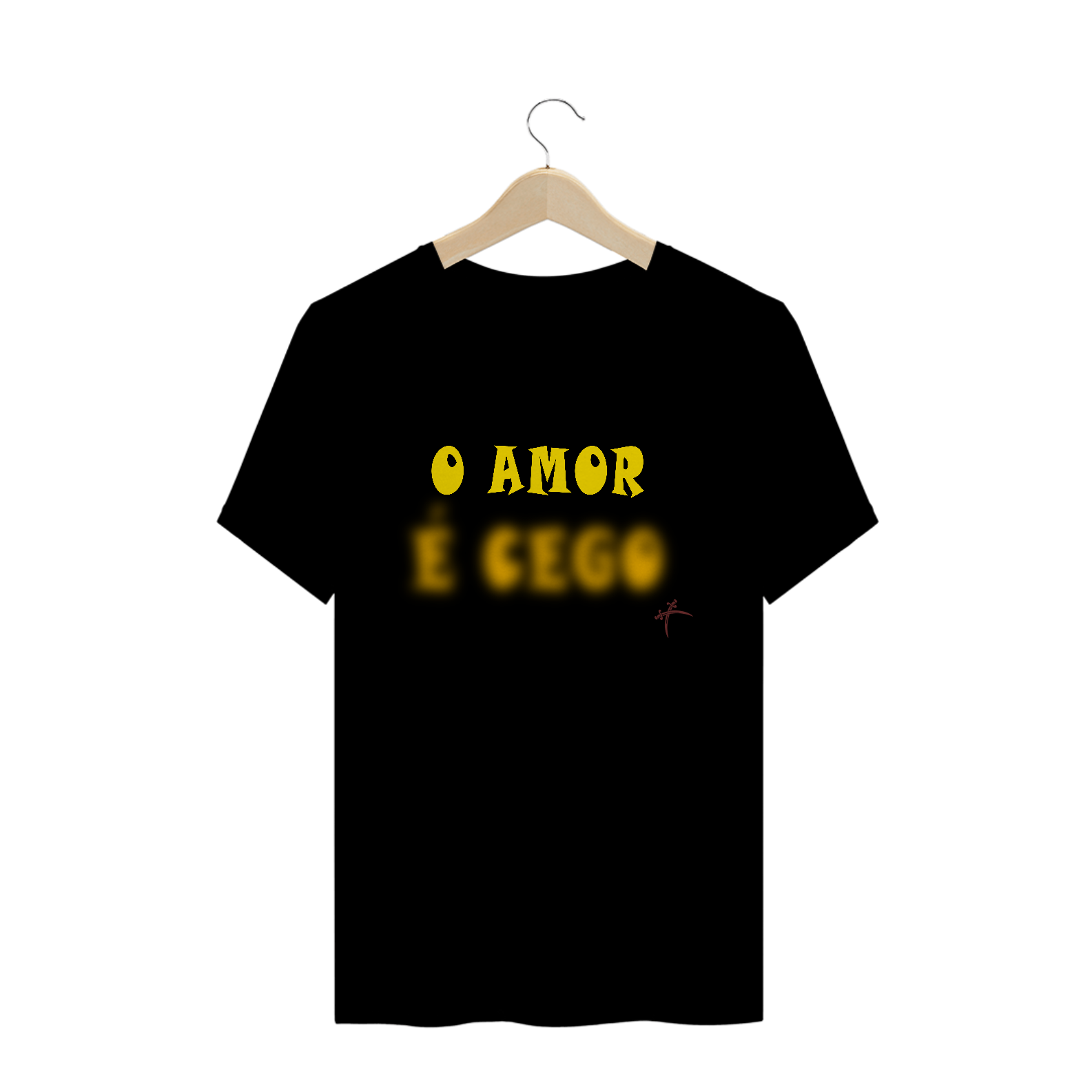 Nome do produto: CAMISETA O AMOR É CEGO