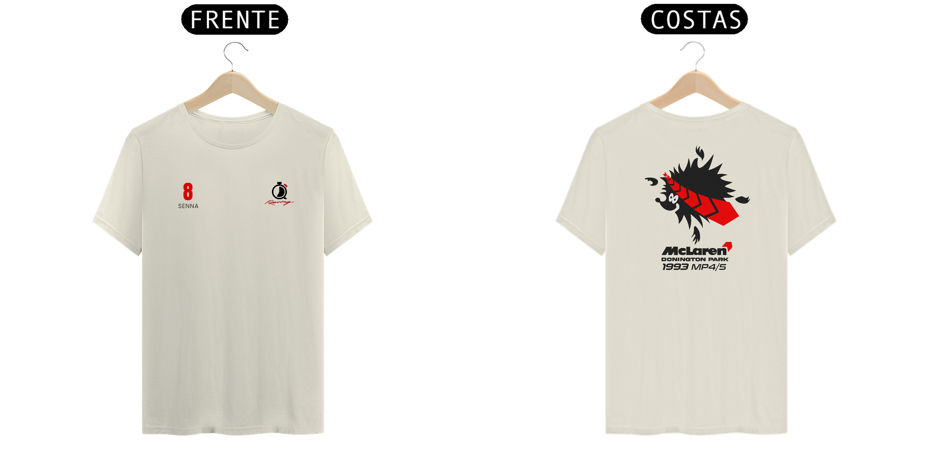 T-Shirt pima Quick racing | Donington park 1993 porco espinho atropelado