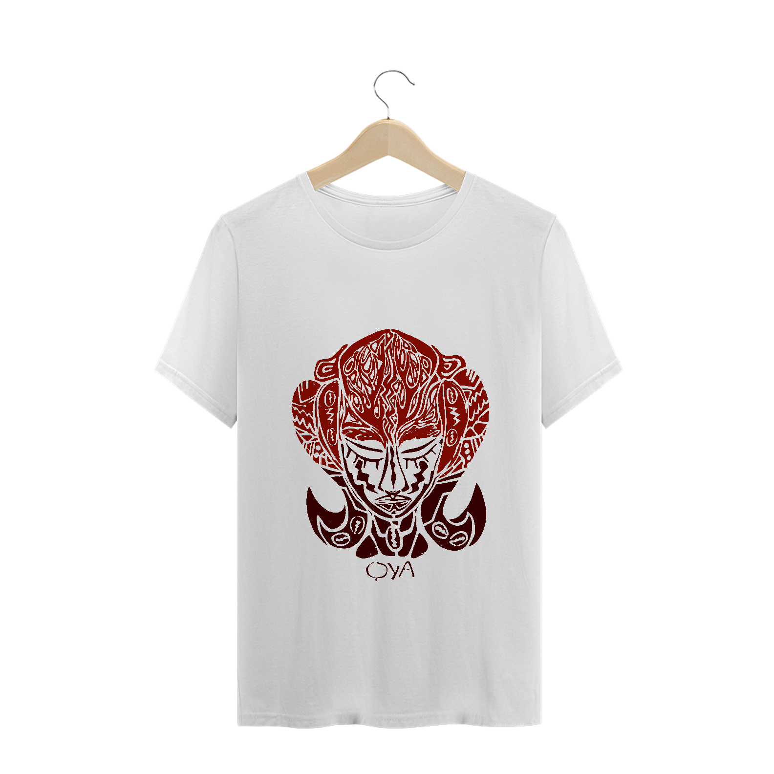 Nome do produto: Camiseta Branca Algodão - Estampa Oya