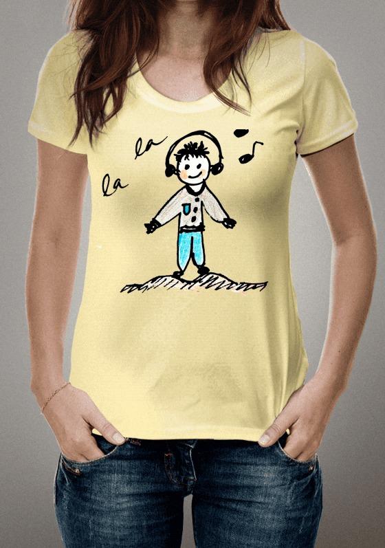 Nome do produto: Garoto ouvindo musica