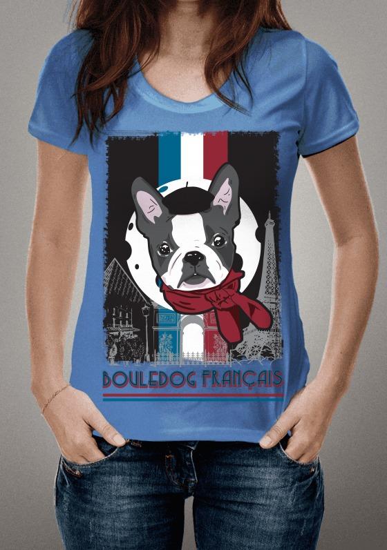 Nome do produto: Camiseta Bulldog Francês - Origem França