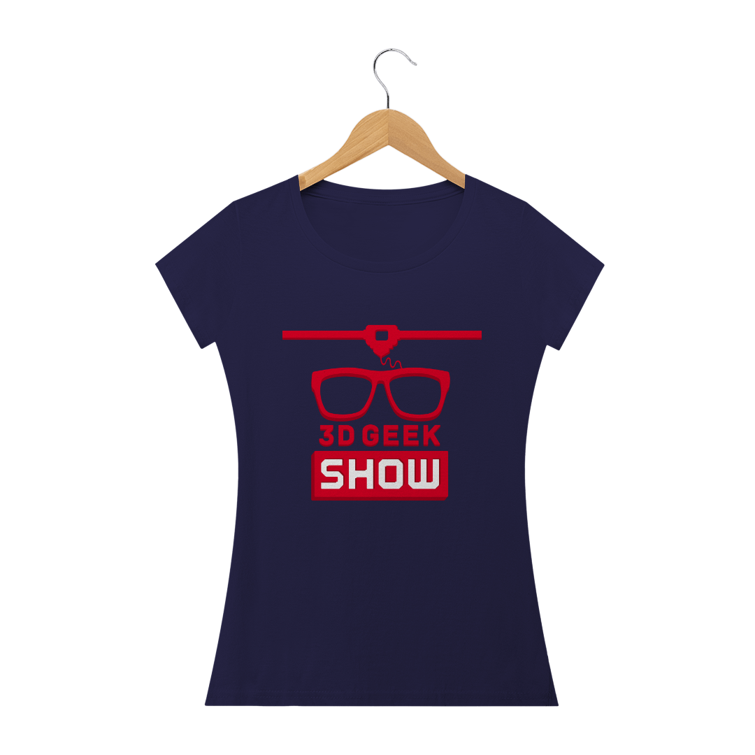 Nome do produto: Camiseta Feminina Azul - 3D Geek Show