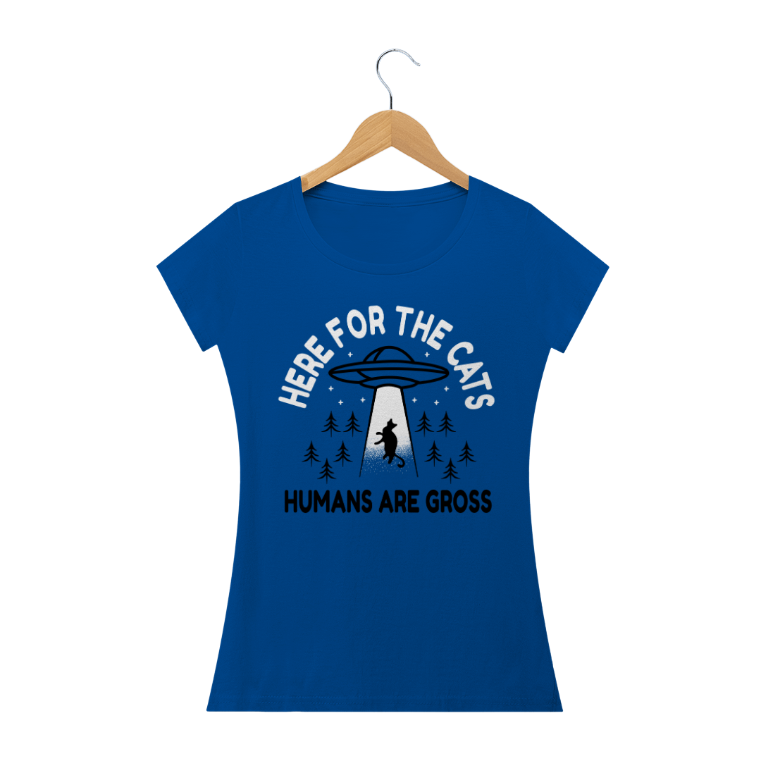 Nome do produto: Here For The Cats - Camiseta Babylook
