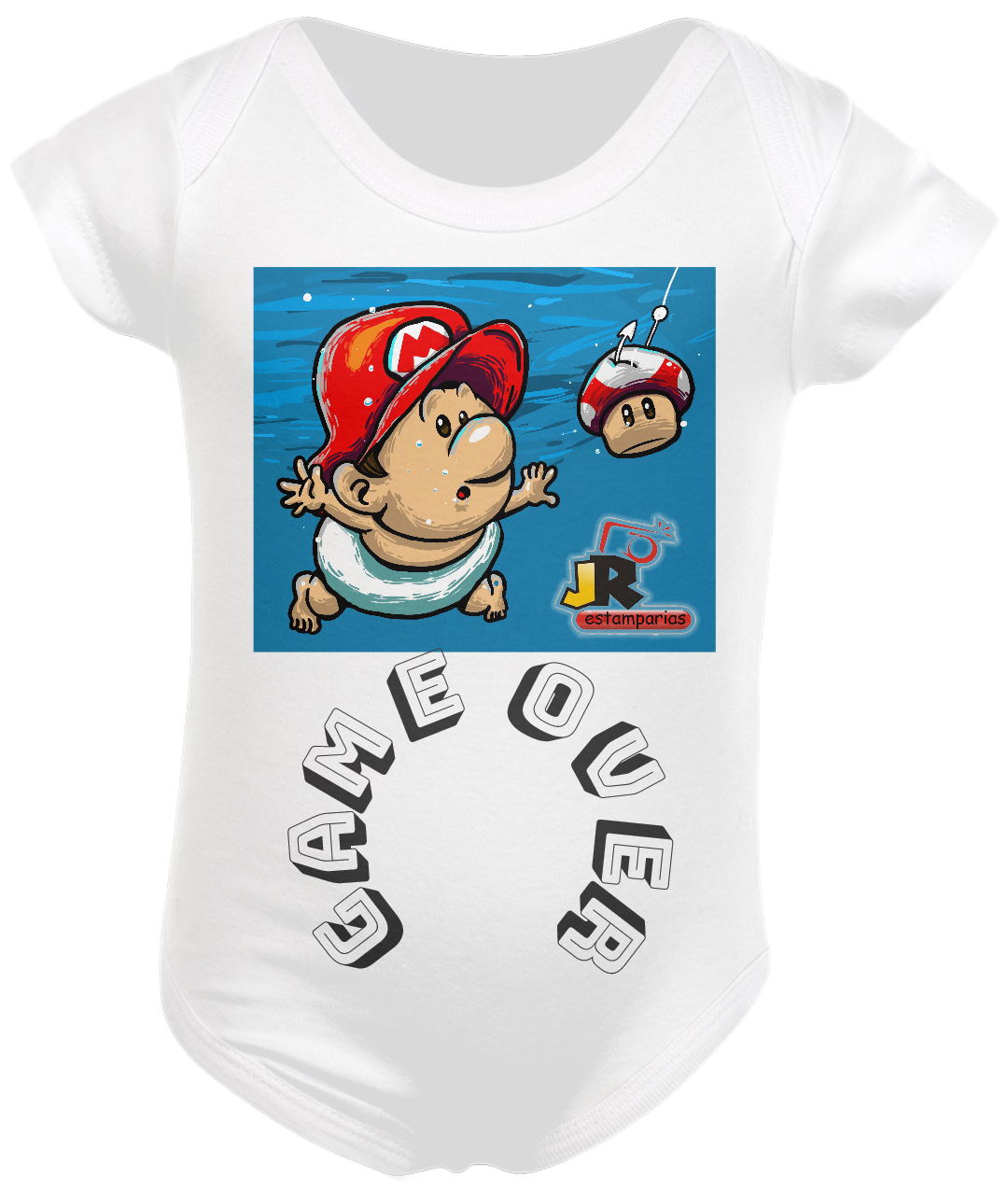 Nome do produto: macacão baby MArio Game Over