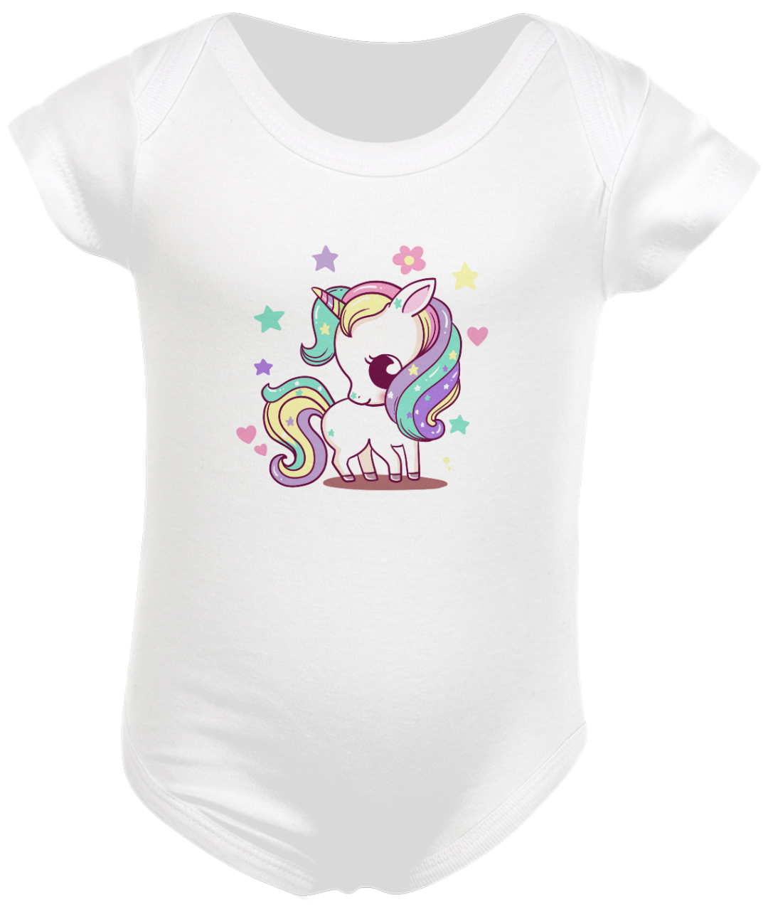 Nome do produto: Body bebê unicórnio feliz