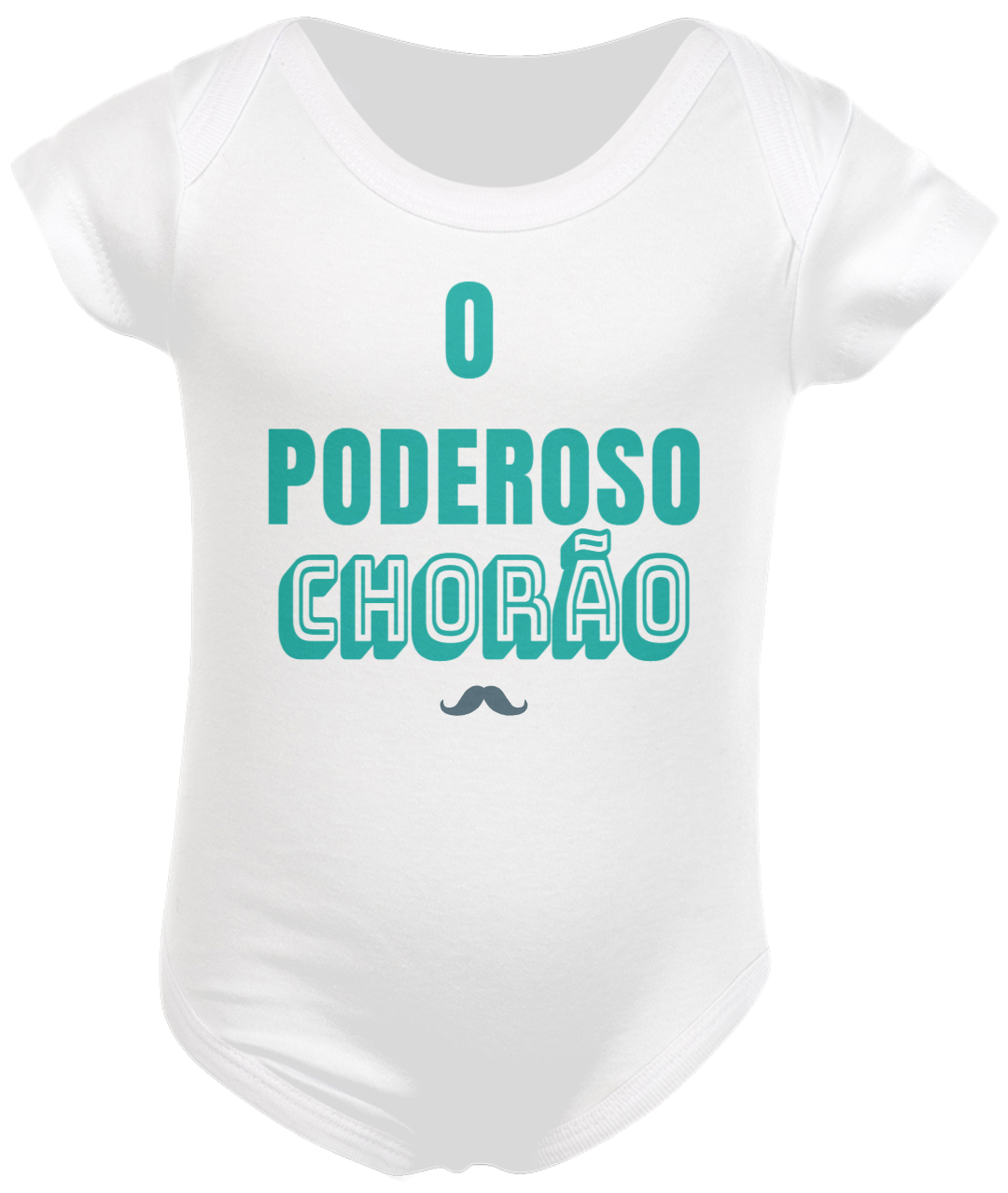 Nome do produto: Body Infantil Masculino Estampa Frase O Poderoso Chorão
