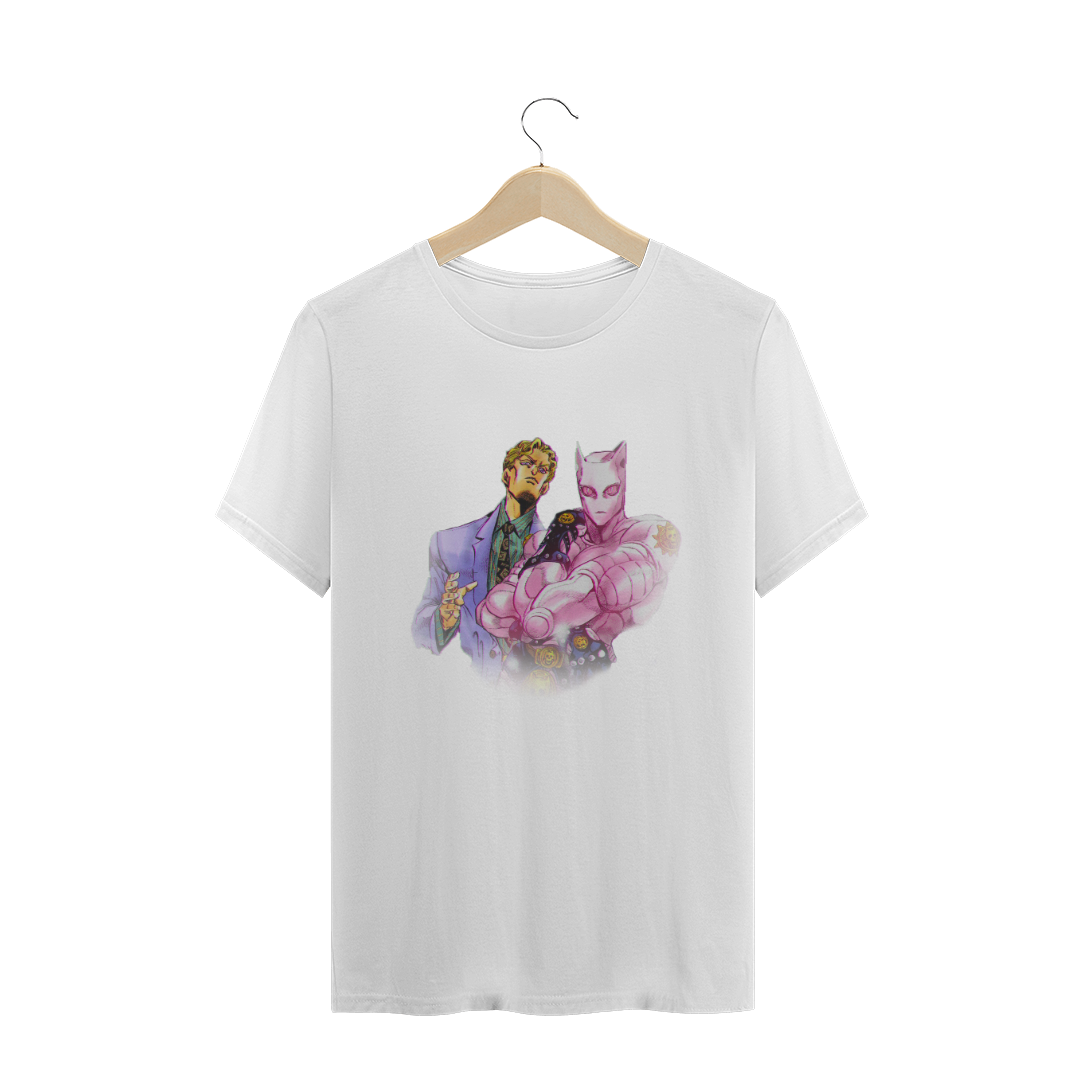 Nome do produto: Camiseta Básica ✪ - Killer Queen & Yoshikage Kira (JoJo)