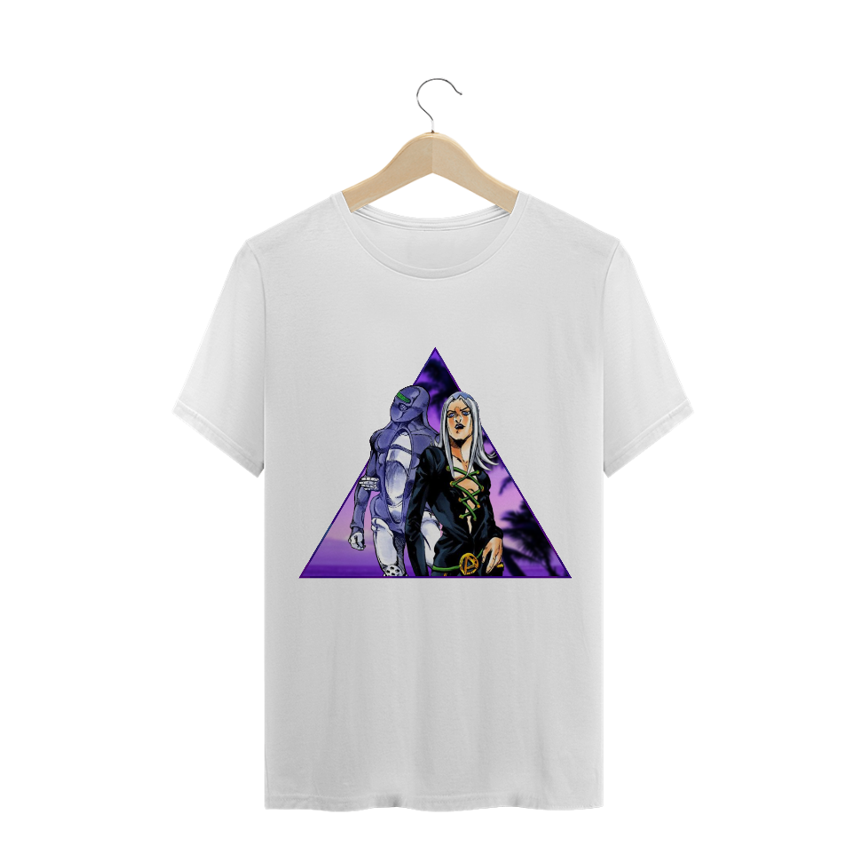 Nome do produto: Camiseta Básica ✪ - Leone Abacchio e Moody Blues (JoJo)