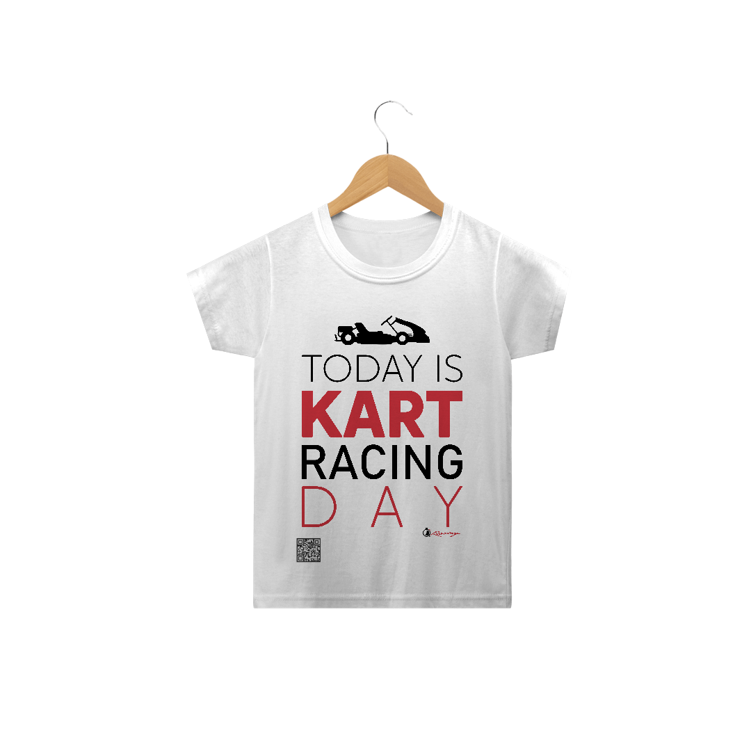 T-Shirt Classic Infantil Quick Racing | Today is Kart Racing Day.