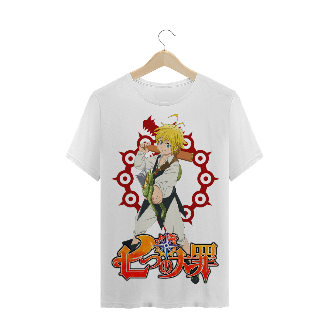 Nome do produto: Camiseta - Meliodas  ( Nanatsu No Taizai ) branca, preta ou amarela