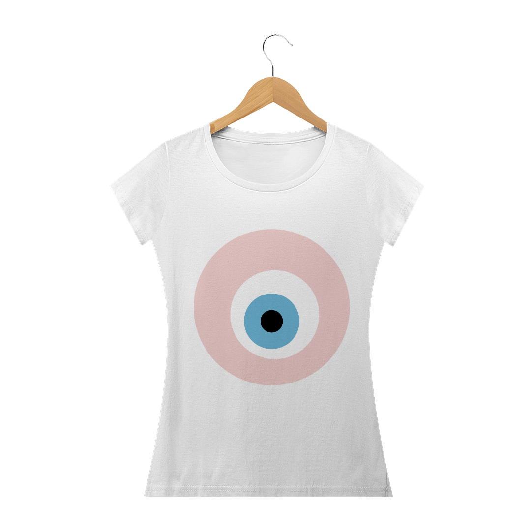 Nome do produto: Baby Look - Olho Grego Rosa