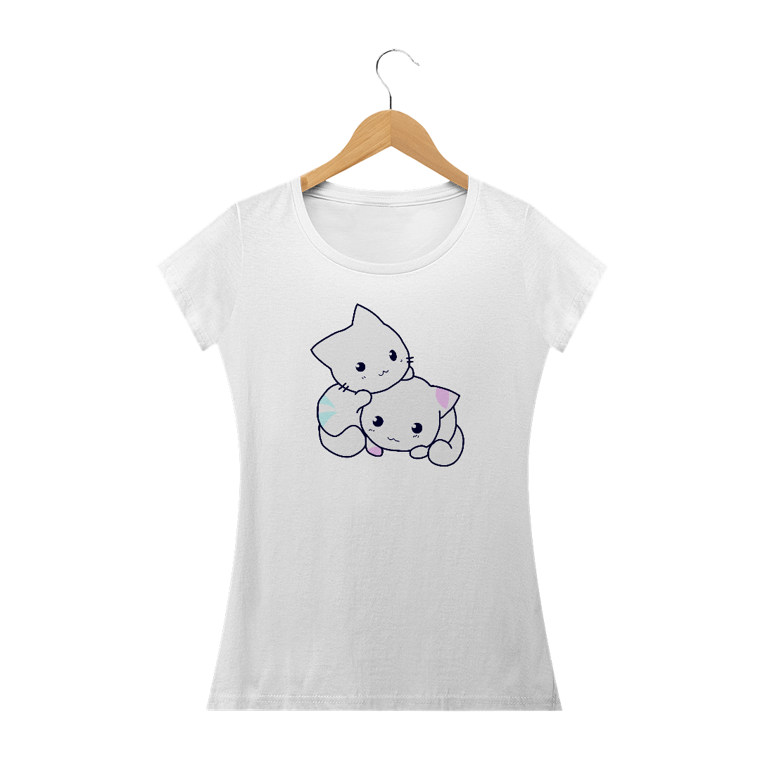 Nome do produto: Camisa Feminina Gatos Fofos +Cores