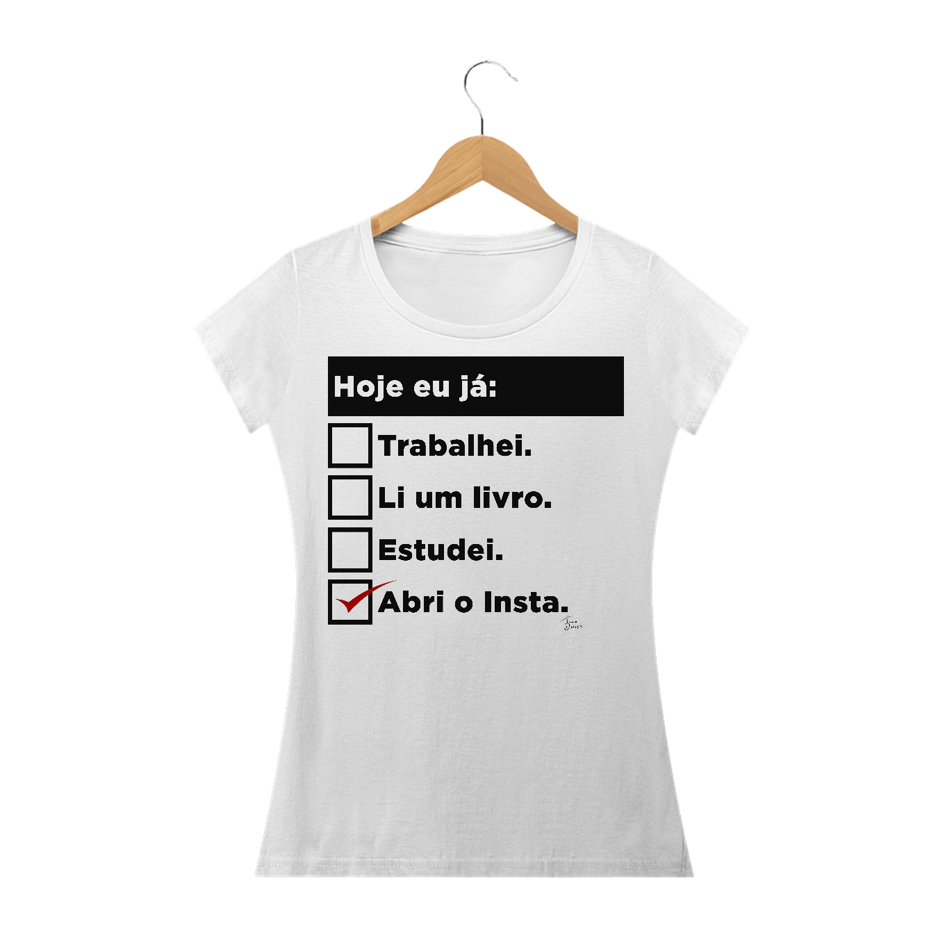 Nome do produto: Hoje Eu Já: (Estampa Preta) Fem. | Índio Design