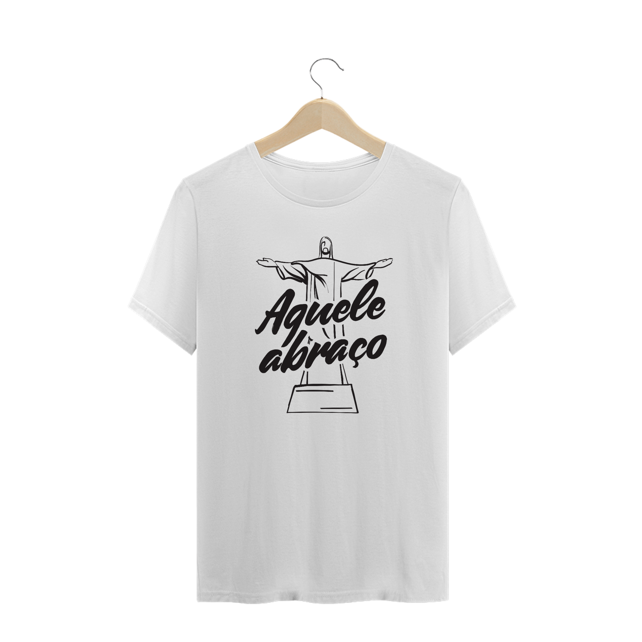 Nome do produto  Abraço Carioca / T-Shirt Prime Masculina Branca