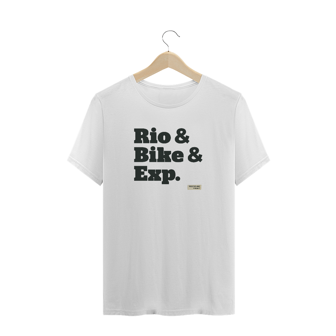 Nome do produto: Camiseta Masculina Rio & Bike & Exp. - Branca