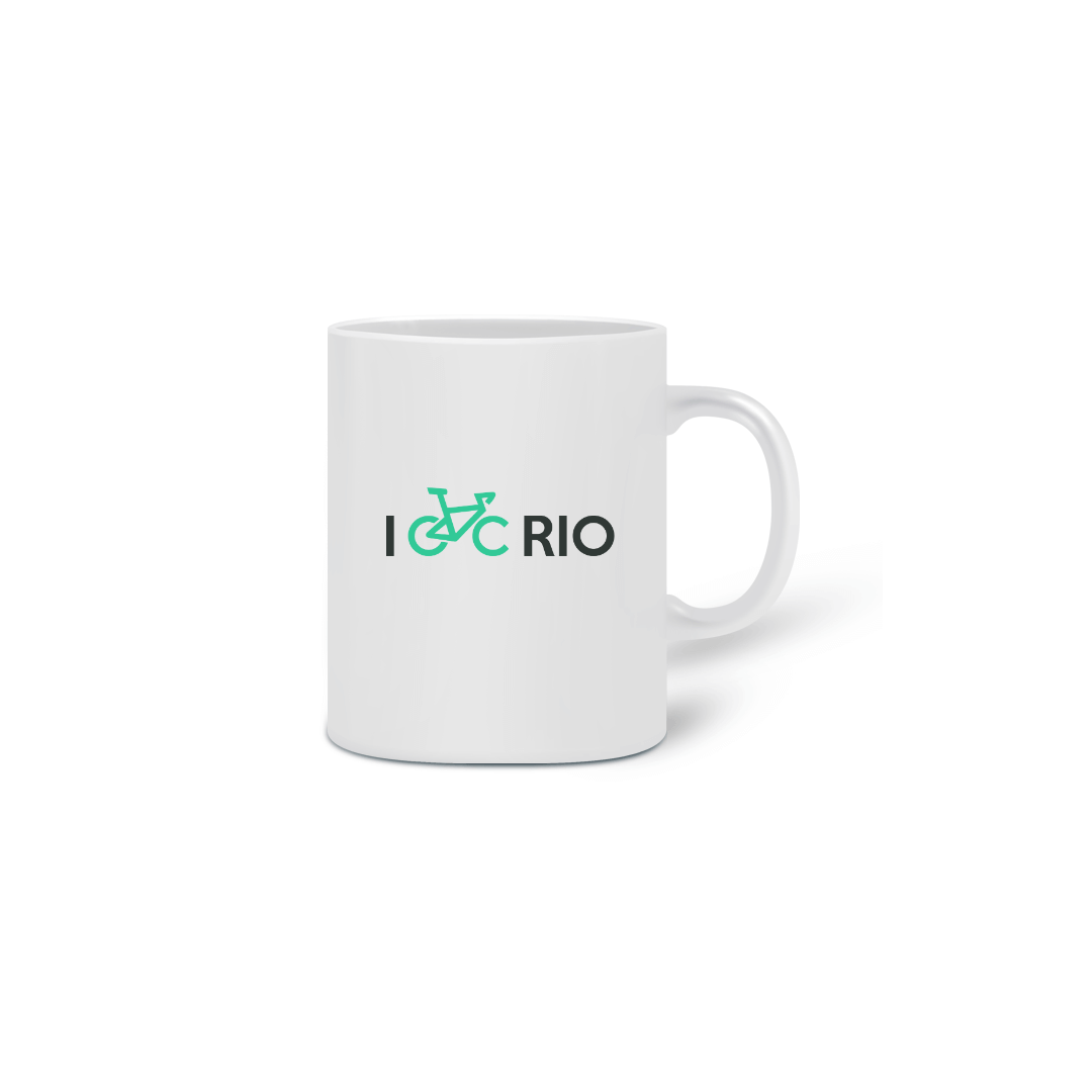 Nome do produto: Caneca de Cerâmica Branca I Bike Rio