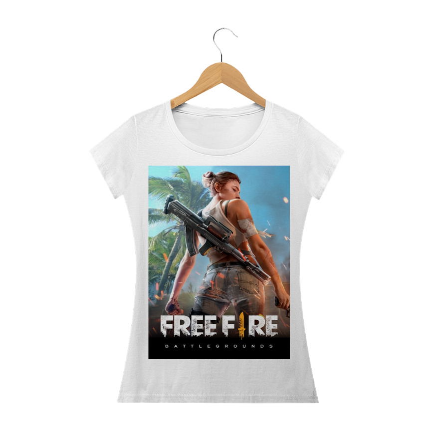 Nome do produto: Camiseta baby look Free fire
