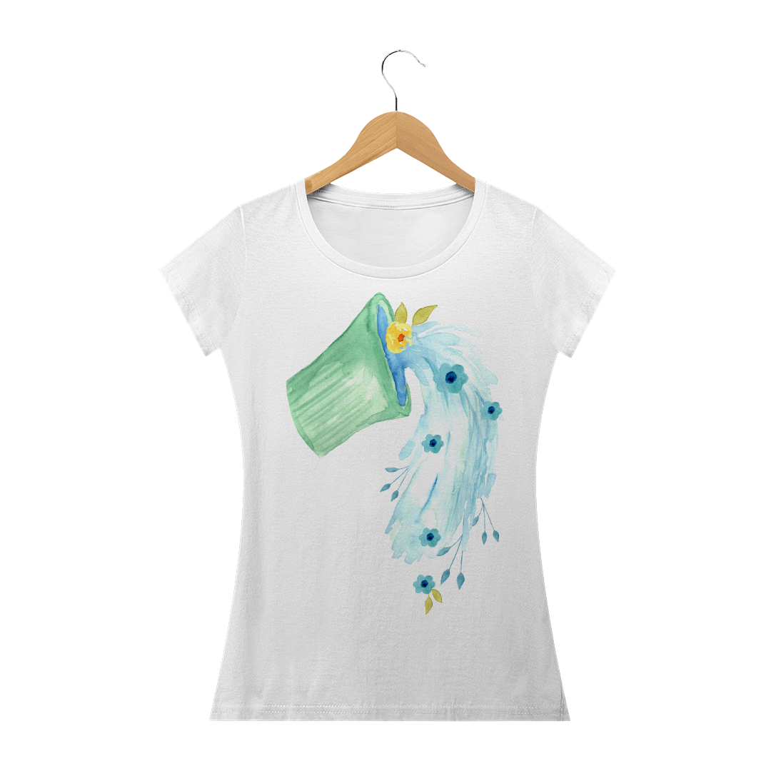 Nome do produto: Camiseta Baby Long  Aquário