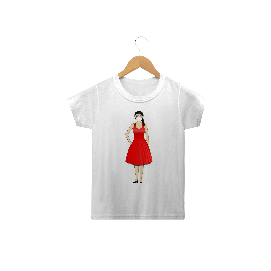 Nome do produto: Camiseta infantil Júlia máscara