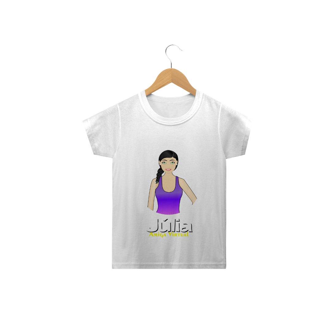 Nome do produto: Camiseta infantil Júlia - Amiga Virtual