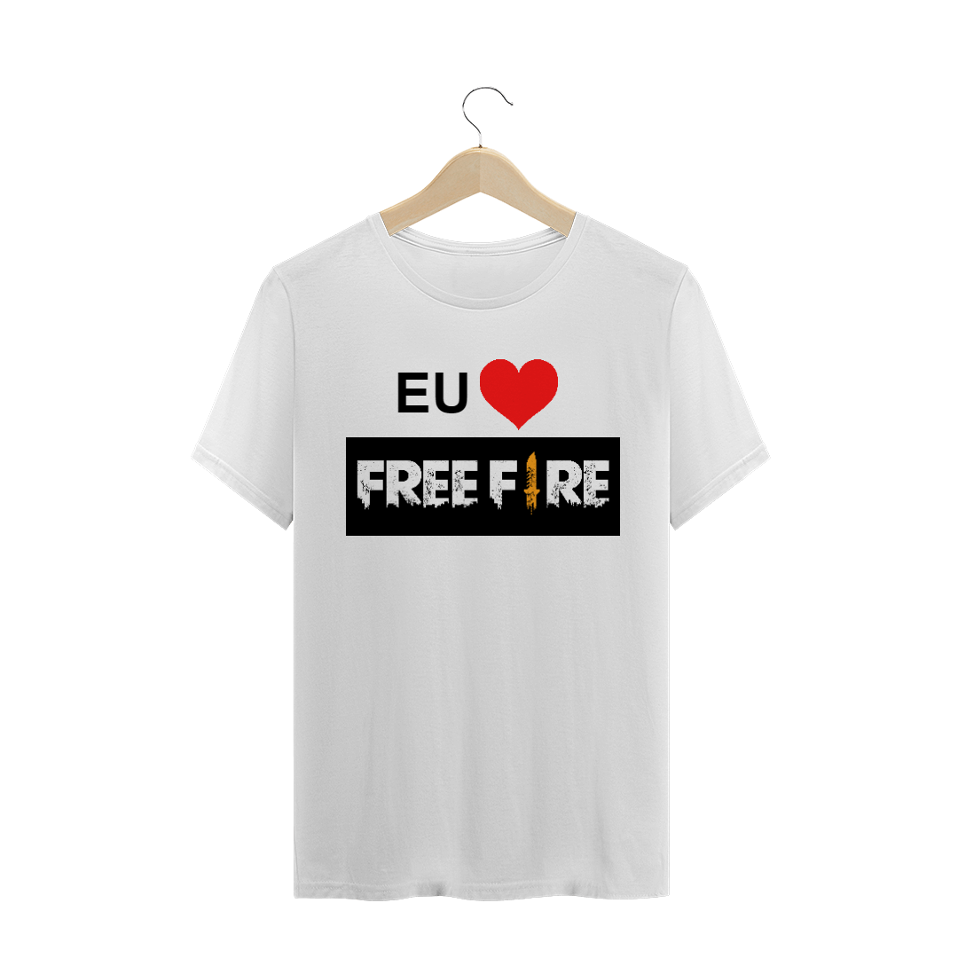 Nome do produto: Eu amo free fire Camisa branca