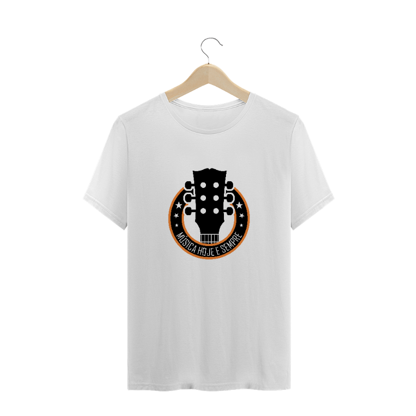 Nome do produto: Camiseta música hoje e sempre - branca, azul royal, vermelha.