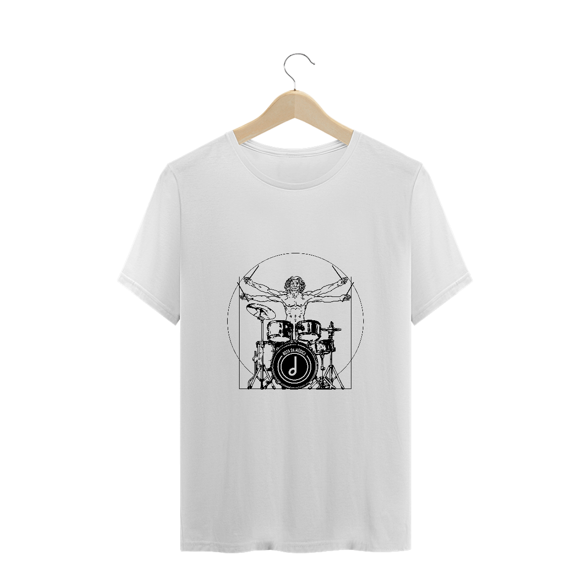 Nome do produto: Camiseta Drummer Four - branca, azul royal, vermelha, amarela, verde, laranja.