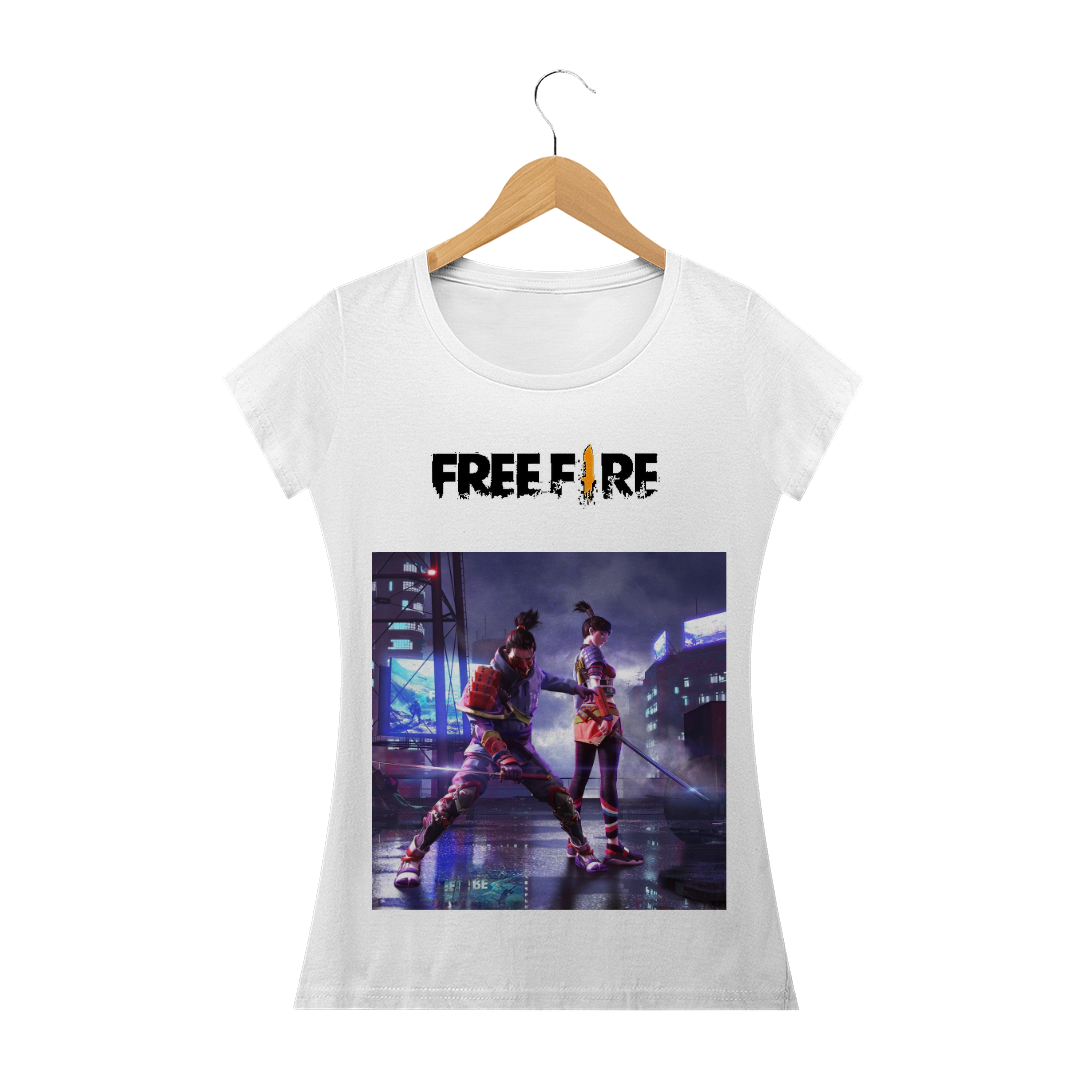 Nome do produto: Camiseta Camisa Long Free Fire Feminina