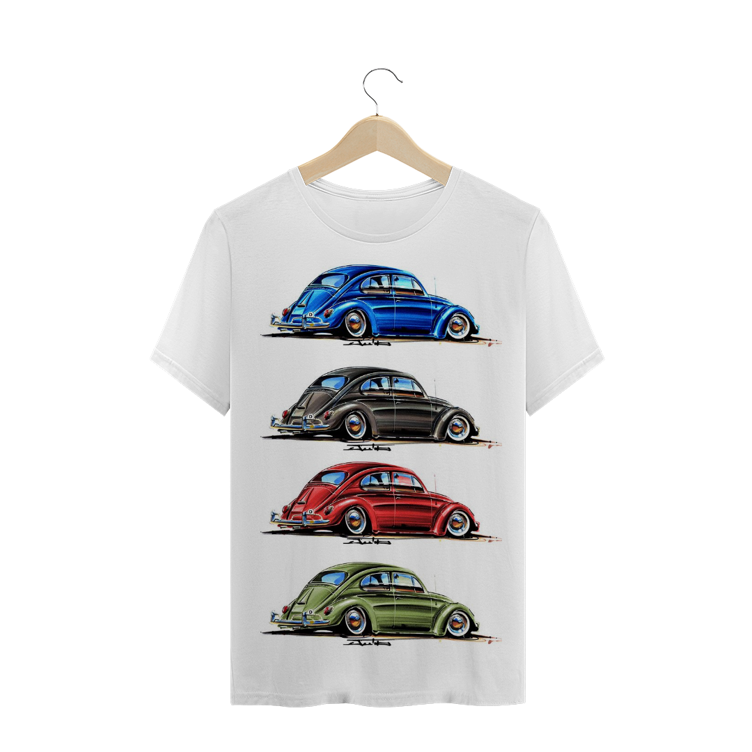 Nome do produto: Camiseta T-shirt Masculina Retrô Carro Antigo Fusca Em Quatro Cores. REF:0102