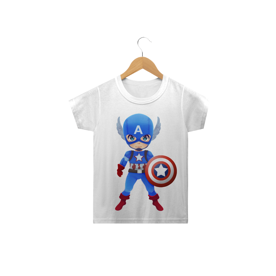 Nome do produto: Camiseta Infantil   Capitão América 