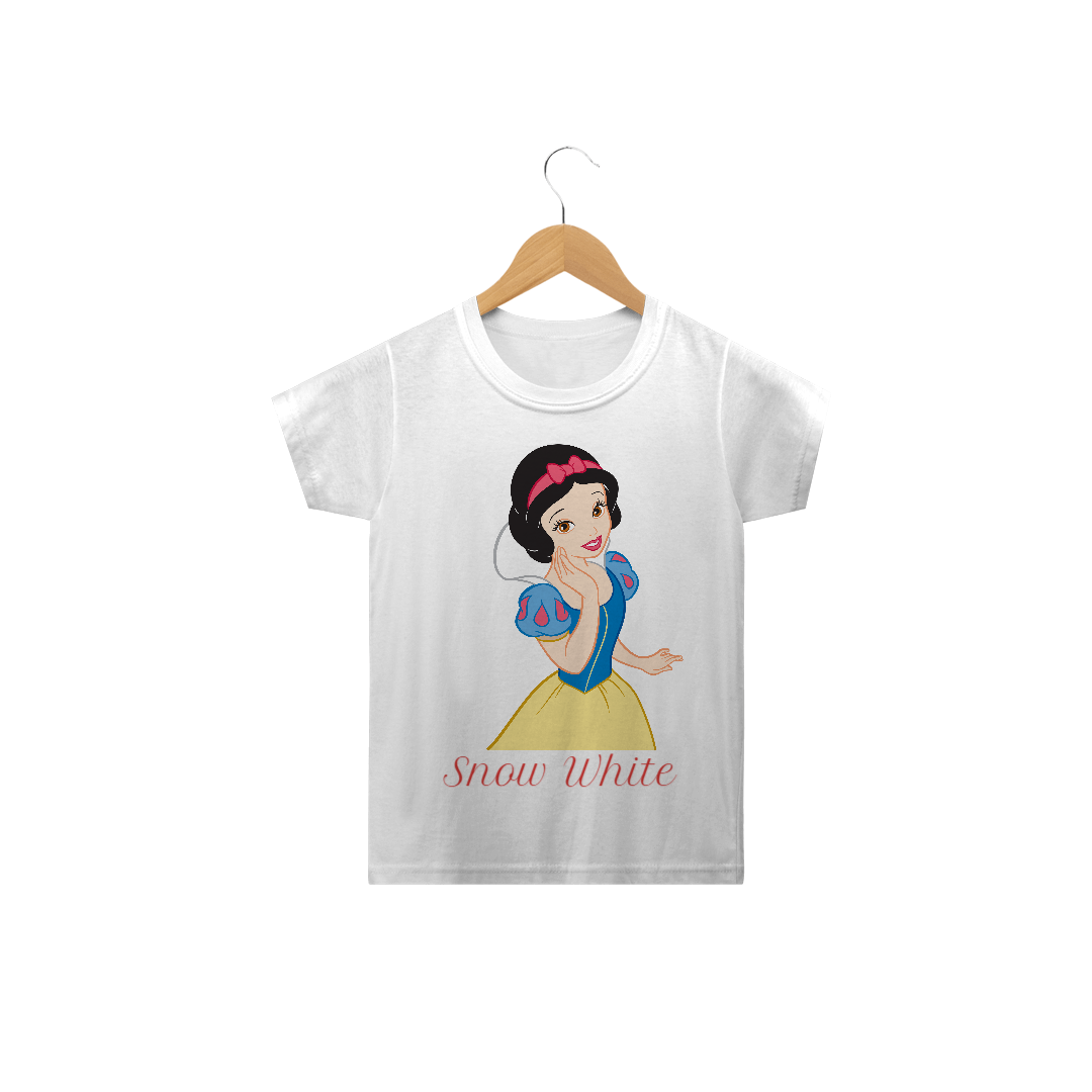 Nome do produto: Camiseta Infantil Branca de Neve