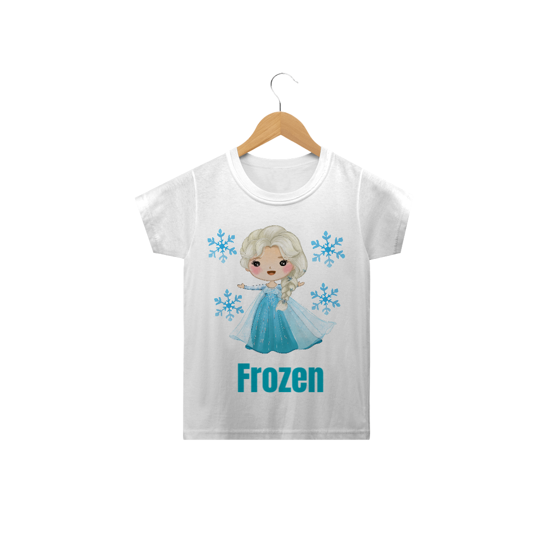Nome do produto: Camiseta Infantil Menina Elza Frozen