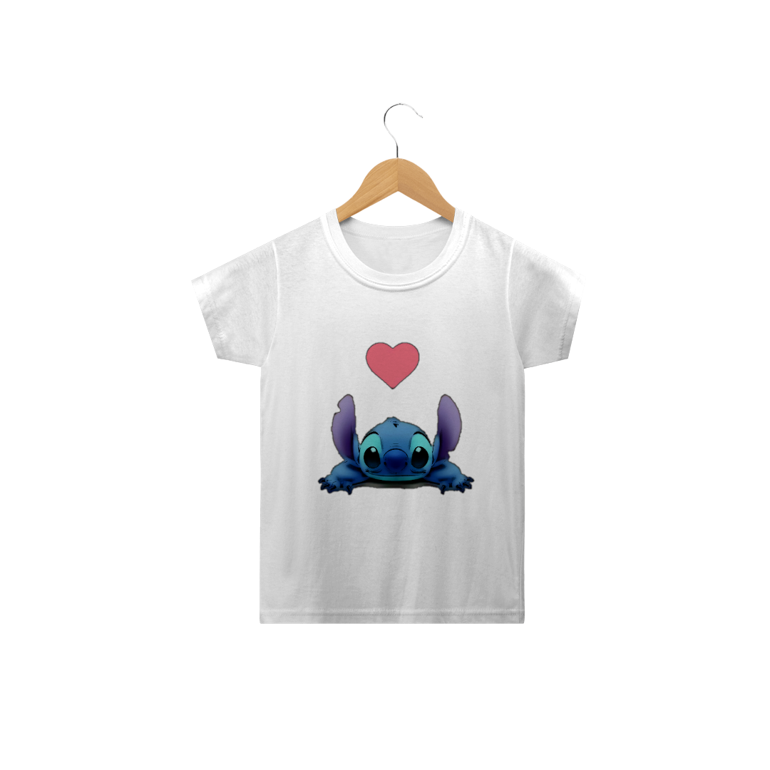 Nome do produto: Camiseta Infantil Stitch Love