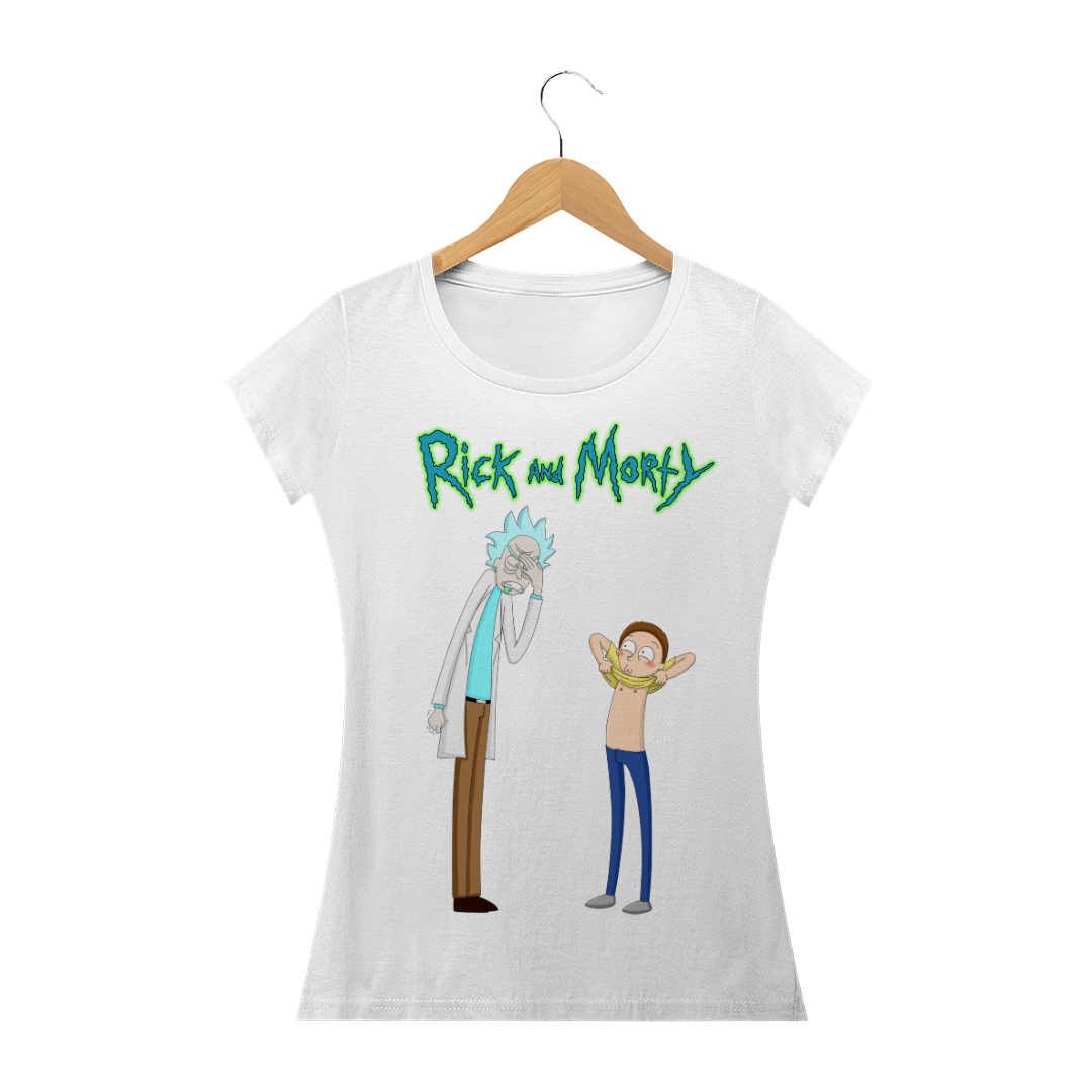 Nome do produto: Camiseta feminina Rick e Morty