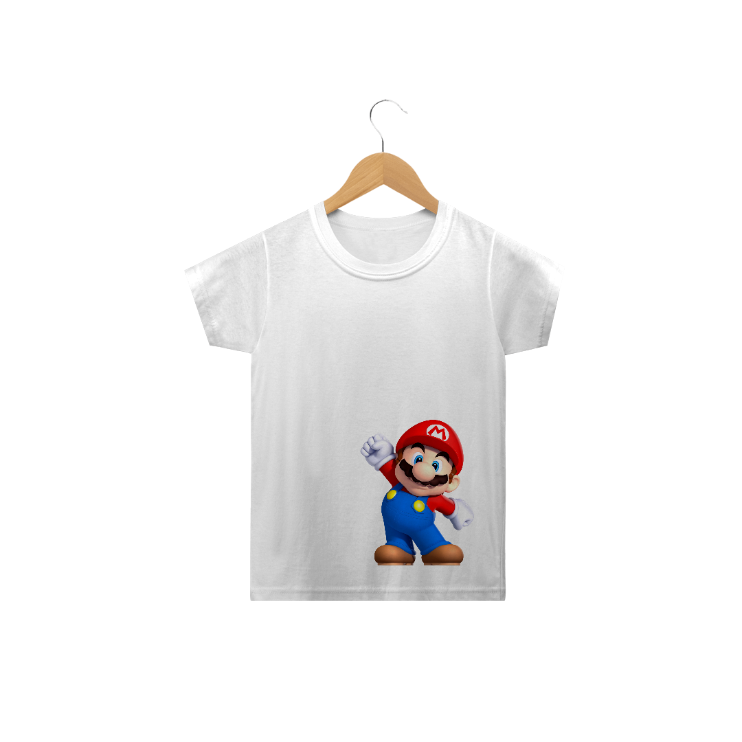 Nome do produto: Camiseta Infantil Mário Bros
